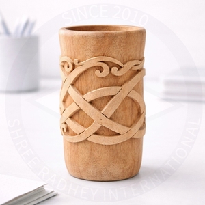 Taza de Madera Tallada a Mano de Estilo Nórdico, Autoadhesiva para las Celebraciones de Diwali y Ramadán - Product Image 4