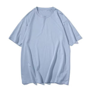 เสื้อยืดคอตตอนผู้ชายคุณภาพสูงจากโรงงานโดยตรง ผลิตจากผ้าคอตตอนหวีอย่างดี แขนสั้น คอกลม เสื้อยืดพื้นฐาน ราคาโรงงาน - Product Image 1