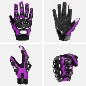 Wholesale Cheap Price Men's Leather Motorbike <b>Gloves</b> <b>Touchscreen</b> Compatible for Strap Closure Outdoor Cycling <b>Gloves</b> - Product Image 4