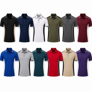 Maillot ODM pour homme noir et beige uni avec logo frontal, à manches courtes, tricoté, respirant, pour usage décontracté - Product Image 6