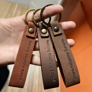 Vente flash sur porte-clés en cuir PU de style vintage de qualité supérieure, durable, avec logo et options de couleur personnalisés, commande en gros - Product Image 1