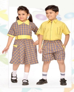 Conjunto Escolar de Verano de Alta Calidad para Niños y Niñas, Personalizado con Logotipo Bordado, Tela Oxford de Algodón Rojo Transpirable - Product Image 2