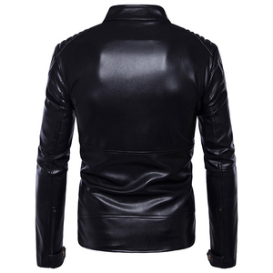 Blouson de moto en cuir véritable pour homme, style motard professionnel, manches longues, vente chaude - Product Image 4