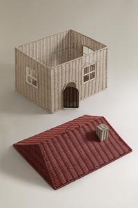 Cesta de Mimbre Premium para Casa de Muñecas, Tejida a Mano, de Una Sola Capa, Plegable, con Ventanas y Puerta Encantadoras, para Almacenamiento de Juguetes para Niños - Product Image 4