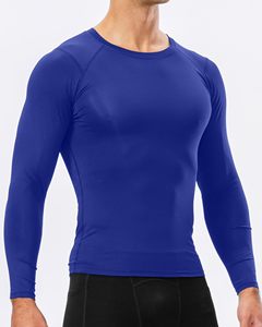 Cycling Top For Men Compression Shirt Crew Neck <b>Long</b> <b>Sleeve</b> Athletic <b>Base</b> <b>Layer</b> Rash Guard Gym Training Running MMA Rash Guard - Product Image 2