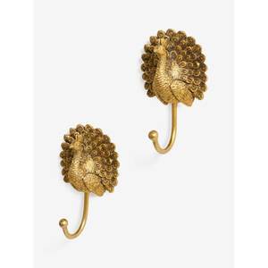 Crochet mural en métal Golden Daisy, porte-manteau décoratif, résistant à la rouille, style vintage - Product Image 3
