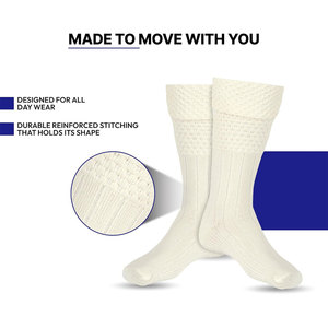 OEM Custom Scottish Kilt Hose <b>Socks</b> for Men Highland Traditional Wear <b>Long</b> Wool Blend Ribbed <b>Socks</b> Comfortable and Durable - Product Image 5