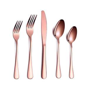 Ensemble de couverts en acier inoxydable 5 pièces, finition miroir, pour la maison, l'hôtel, le restaurant, au meilleur prix. - Product Image 1