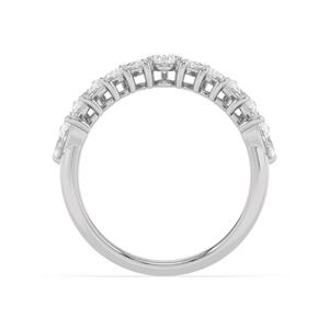 Anillo de diamantes con corte pera y marquise, oro rosa de 9k, cultivado en laboratorio, elegante, apilable, brillante, diseño clásico y atemporal. - Product Image 4