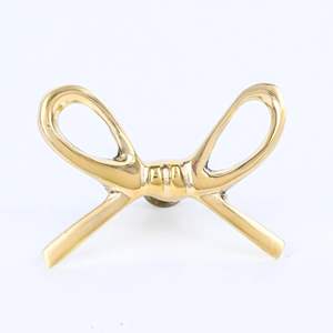 Wholesale Handmade Brass Bow <b>Knobs</b> <b>Gold</b> Cabinet Drawer <b>Door</b> Pulls Decorative Dresser Handles Vintage Furniture Hardware - Product Image 1