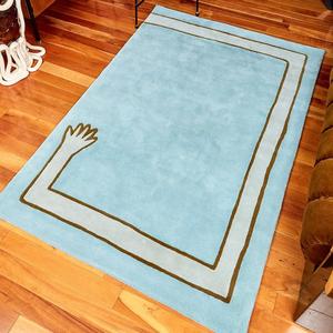 High Quality Hand Tufted Woolen Area Rug Handmade High-Low Pile Living <b>Kitchen</b> Office Prayer By INDIAN TEXTILES H/L - Product Image 5