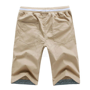 Pantalones Cortos Bermuda Casuales de Algodón Color Caqui para Hombre, Cintura Media, Transpirables - Product Image 2