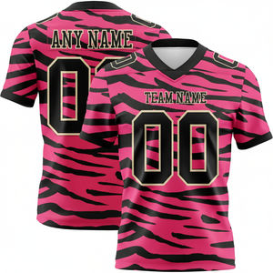 Camiseta Deportiva de Fútbol Americano de Manga Corta, Diseño Personalizado, Ecológica, de Secado Rápido, Colores y Logotipo Personalizables, Tallas Grandes, Unisex, Alta Calidad - Product Image 1