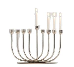 Menorah de Aluminio de Calidad Duradera para el Hogar, Villas, Iluminación de Mesa, Uso Decorativo, Portavelas de Hanukkah en Dorado - Product Image 2