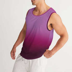 Wholesale Solid Color Men's Tank Top Customized Logo & Pattern Breathable Casual Fitness Wear Polyester/cotton Tank Top For Men - Product Image 5