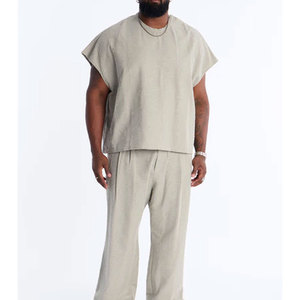Conjuntos de Camiseta y Pantalones Cortos de Algodón Jersey para Hombre, Precio Económico, Alta Calidad, Venta al Por Mayor, Ropa de Verano 2023 - Product Image 1