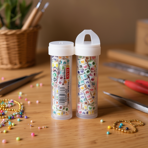 Perline in Barattolo 6x6mm 15g Multicolore per Lavori Manuali - Product Image 2