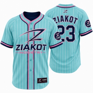 Maillot de baseball authentique de qualité supérieure, motif 3D palmiers bleu marine-orange, personnalisé, en gros, du fabricant pakistanais - Product Image 4
