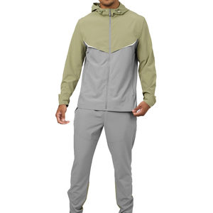 Conjuntos Deportivos de Nylon Personalizados al por Mayor para Hombre 2026, Trajes Deportivos con Cremallera y Logotipo Personalizado, Conjunto de 2 Piezas, Chaqueta Cortavientos para Hombre - Product Image 1