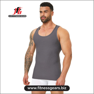 Mens Seamless Shapewear <b>Singlet</b> Ribbed Gym Stringer Fitness <b>Running</b> Shirt Tight Men Tank Top - Product Image 6