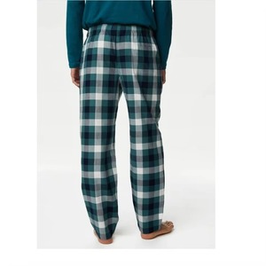 <b>Men's</b> Red and Black Plaid Pants Casual Straight <b>Trousers</b> <b>Elastic</b> <b>Waist</b> Drawstring Midweight - Product Image 3