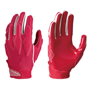Gants de football américain en cuir de qualité supérieure, antidérapants, fermeture auto-agrippante, adhérence améliorée, ajustement confortable pour l'entraînement - Product Image 1