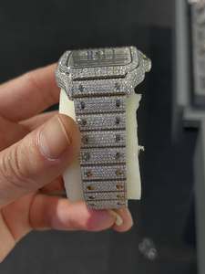 Reloj de Lujo con Esfera Cuadrada y Cristales, Movimiento de Cuarzo ETA, Pantalla Analógica, Correa de Acero Inoxidable, Resistente al Agua 5BAR, Números Romanos para Hombre - Product Image 2