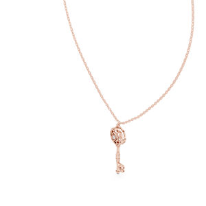 Colgante de Diamante Cultivado en Laboratorio, Redondo, en Oro Amarillo de 14K para Mujer |   Ropa de Boda |   Diamante Cultivado Nuevo - Product Image 5