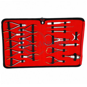 Juego de Pinzas de Ortodoncia de 19 Piezas, Instrumentos Dentales de Acero Inoxidable con Certificación CE, Kit Profesional - Product Image 1