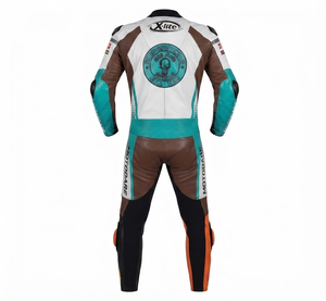 Combinaison de moto en cuir sur mesure de qualité supérieure MotoCP Racing 1 pièce, équipement de conduite avec bosse niveau 2 CE, fabriquée sur mesure - Product Image 2