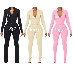 Customised Wholesale Fitness 2 Piece Women Gym Yoga Wear <b>Set</b> Workout Seamless Long Sleeve Sports Suit Hoodie Yoga <b>Set</b> - Product Image 6