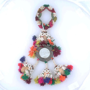 Proveedor de oro indio al por mayor raro antiguo indio Vintage auténtico BANJARA tribal brazalete tobillera borla vientre WB001 - Product Image 6