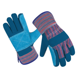 Gants industriels robustes en cuir de vachette pleine fleur, double paume renforcée, équipement de sécurité pour monteurs canadiens et travaux de jardinage domestique - Product Image 1