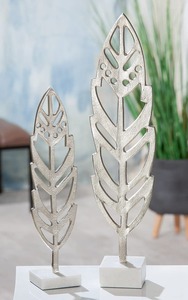 10D X 12W X 48H Modern Metal Leaf Sculpture Artistic Handmade Eco-Friendly Durable Tabletop Decor Living Room Foliage Design - Product Image 5