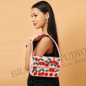 Nuevo Bolso de Mano con Diseño Geométrico y Cuentas para Mujer, Ideal para Novias, con Logotipo Personalizado, Cubierta de Poliéster - Product Image 2