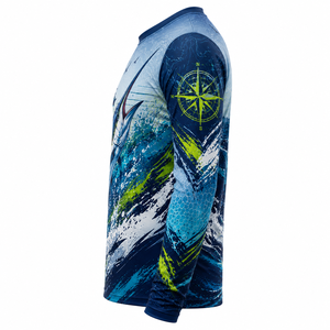 Chemise de pêche personnalisée de haute qualité pour hommes, vêtements de pêche à manches longues, vêtements d'extérieur pour hommes, séchage rapide, 100% coton, UPF50+, été - Product Image 3