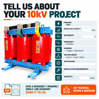 Transformateur à sec triphasé 30-2500 kVA 10 kV 400 V pour distribution électrique, à économie d'énergie, régulateur de tension non excité
