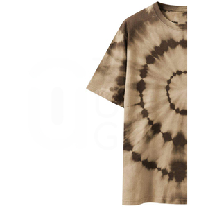 Camiseta de Punto Tie-Dye para Hombre, Manga Corta, Cuello Redondo, Estilo Casual Holgado con Estampado, Corte Regular, 100% Algodón - Product Image 3