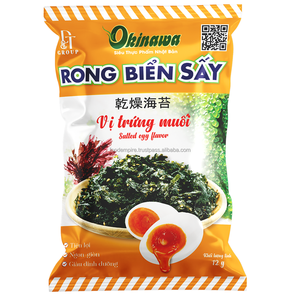 100% Organic High Quality Nutritional Okinawa Flavored Crispy <b>Seaweed</b> <b>Snack</b> 12g Bag Direct From Vietnam - Product Image 3