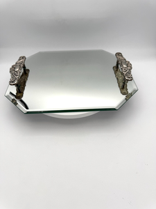 Bandeja de Almacenamiento Metálica Clásica con Espejo, Forma Poligonal, de Una Sola Capa, Acabado Pulido, para Uso en Mesa - Product Image 6