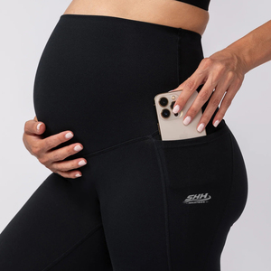 Leggings de maternité sans couture SHH en gros – Leggings de grossesse taille haute avec soutien abdominal, pantalons d'entraînement légers et respirants - Product Image 6