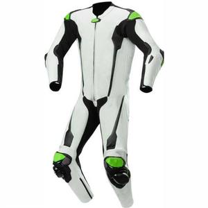 Combinaison de moto en cuir à manches longues pour homme, blanc, noir, vert, respirante, toutes saisons, vêtements de course, nouvelle combinaison de course de moto personnalisée - Product Image 3