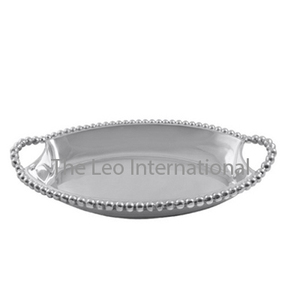 Stylish Hammered <b>Mirror</b> Polished Large Metal Stainless Steel Food Dessert Bowl Greatest Quality Home Dining Table Food <b>Tray</b> - Product Image 4