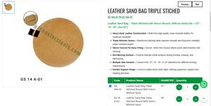 Bolsa de cuero para herramientas de joyería, con triple costura, redonda, para formar formas, cojín para trabajar con metales |   N.º de artículo GS-14A-03 - Product Image 3