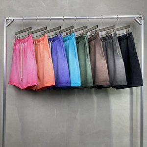 Shorts Homme Personnalisés en Coton Éponge Tricoté Respirant Écologique avec Cordon de Serrage Central, Style Urbain Uni, 120g, OEM ODM, Logo Avant - Product Image 4
