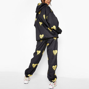 Elegant Women Hooded Solid Casual Tracksuit Two Piece <b>Set</b> with Long Sleeve Top Pants for Travel or Fitness Time Maanify Custom - Product Image 2