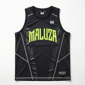 Uniforme de Entrenamiento de Baloncesto MALUZA Elite, Transpirable, Talla Grande, Secado Rápido, Conjunto de Camiseta sin Mangas y Pantalones Cortos Deportivos para Unisex - Product Image 1