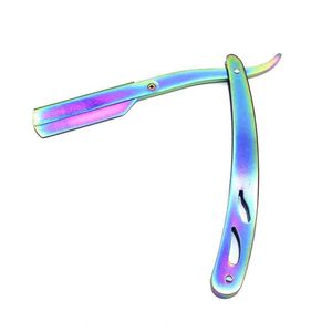 Outils de rasage pour hommes, rasoir et lames, couteau à raser pliant noir antique, porte-rasoir droit en acier inoxydable - Product Image 5