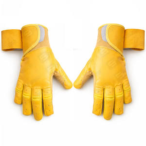 Gants de frappeur de baseball et de softball en cuir de vachette véritable personnalisés, ambidextres, fermeture Velcro, confortables pour l'entraînement - Product Image 2