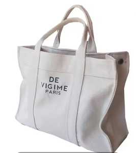 Bolsa de Mano de Lona de Algodón Blanca para Mujer, Bolsa de Compras Reutilizable, Bolso de Hombro, Bolsa de Viaje a la Playa, Almacenamiento de Gran Capacidad, Bolsa Ecológica Lisa - Product Image 1